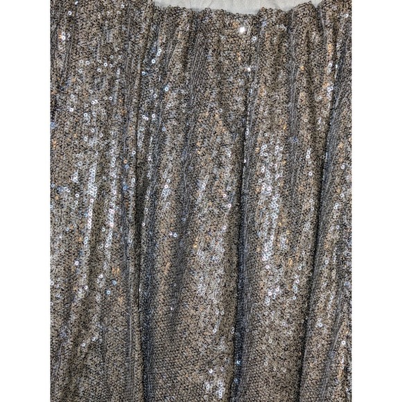 Chaser Sequin Skirt Party‎ Mini Skater Elastic Waist Sparkly Silver S NWT - Picture 10 of 11